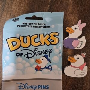 Disney Ducks Mystery Pin Set - Pink and White